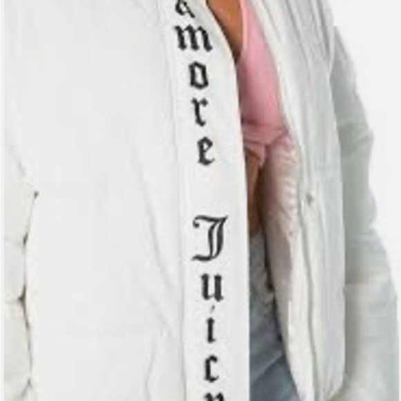 Juicy Couture White Puffer Coat | Women's Size S (Fits Oversized) | NWT - Picture 4 of 7
